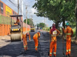 Departamento de Obras segue firme na execução do recapeamento asfáltico no município